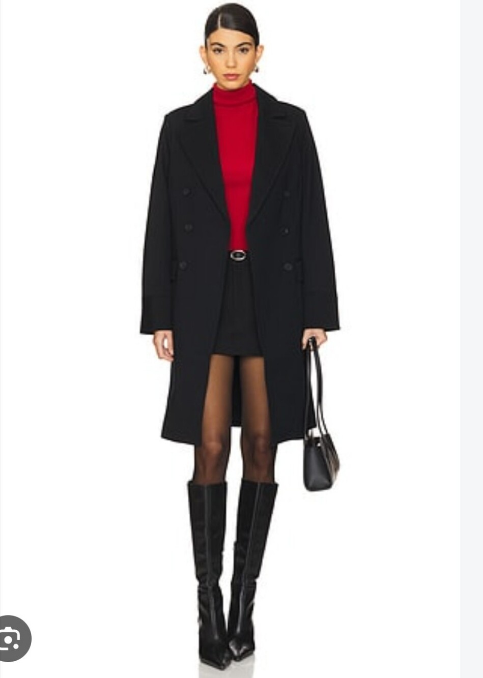 Revolve SPANX Angled Coat in Classic Black size XS Nwot